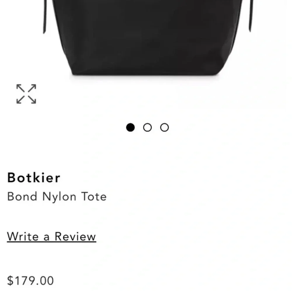 Botkier black leather nylon tote